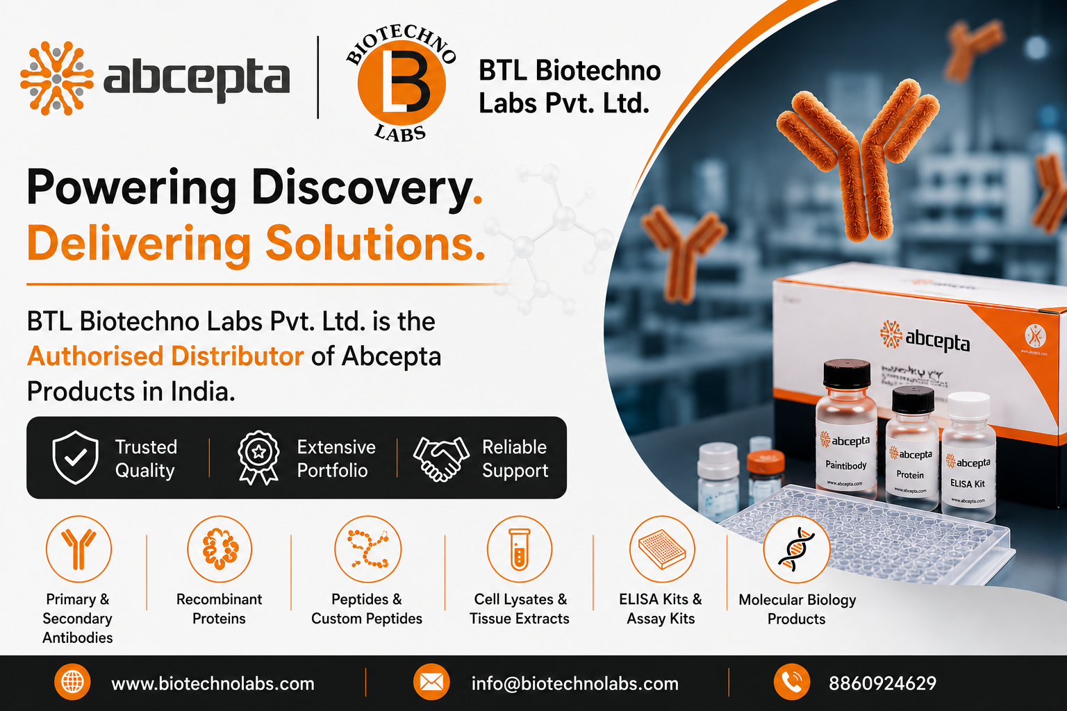 Abcepta Antibodies and Research Reagents in India: Distributed by BTL Biotechno Labs Pvt. Ltd.