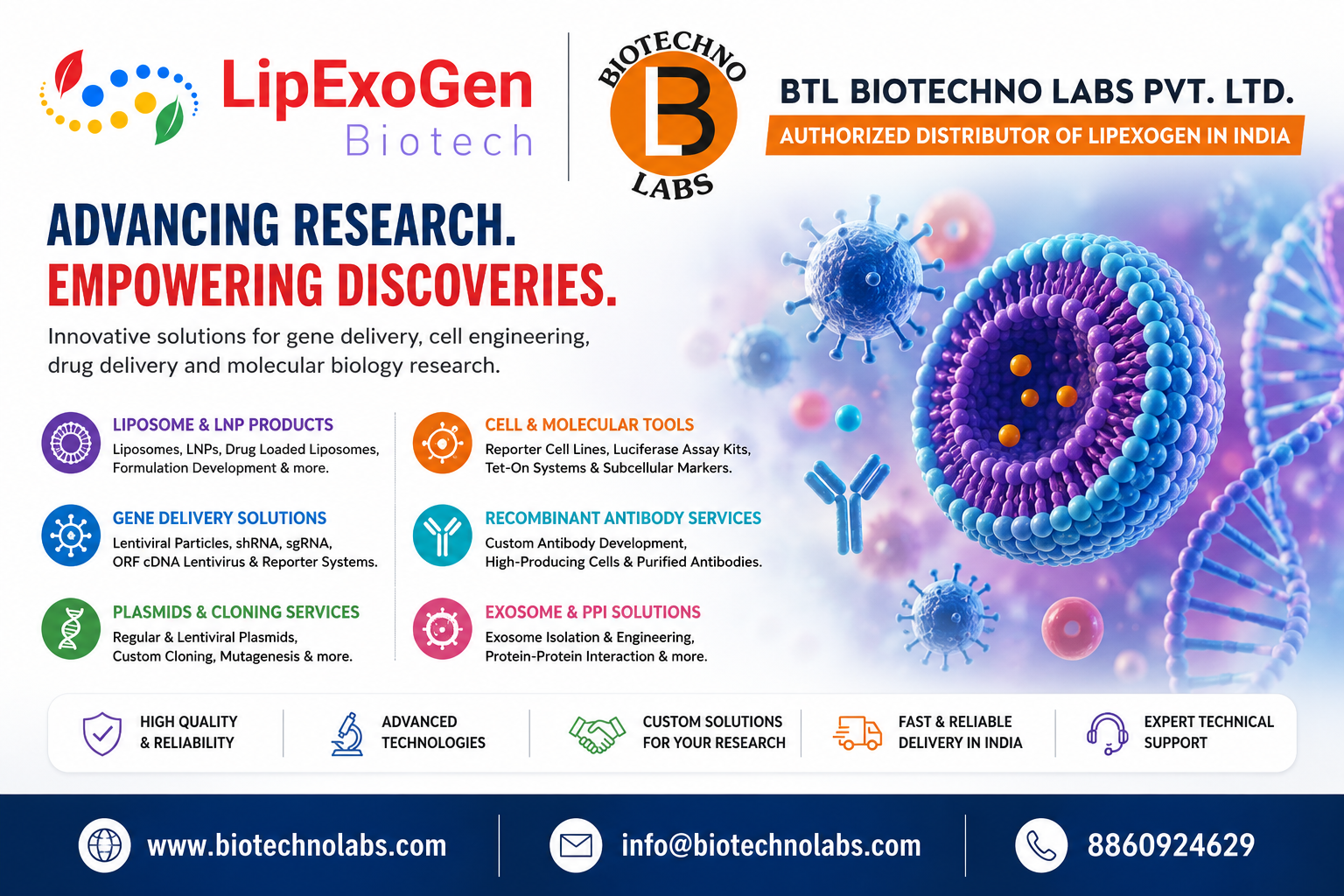 LipExoGen Products in India: BTL Biotechno Labs Pvt. Ltd. – Authorized Distributor of LipExoGen in India
