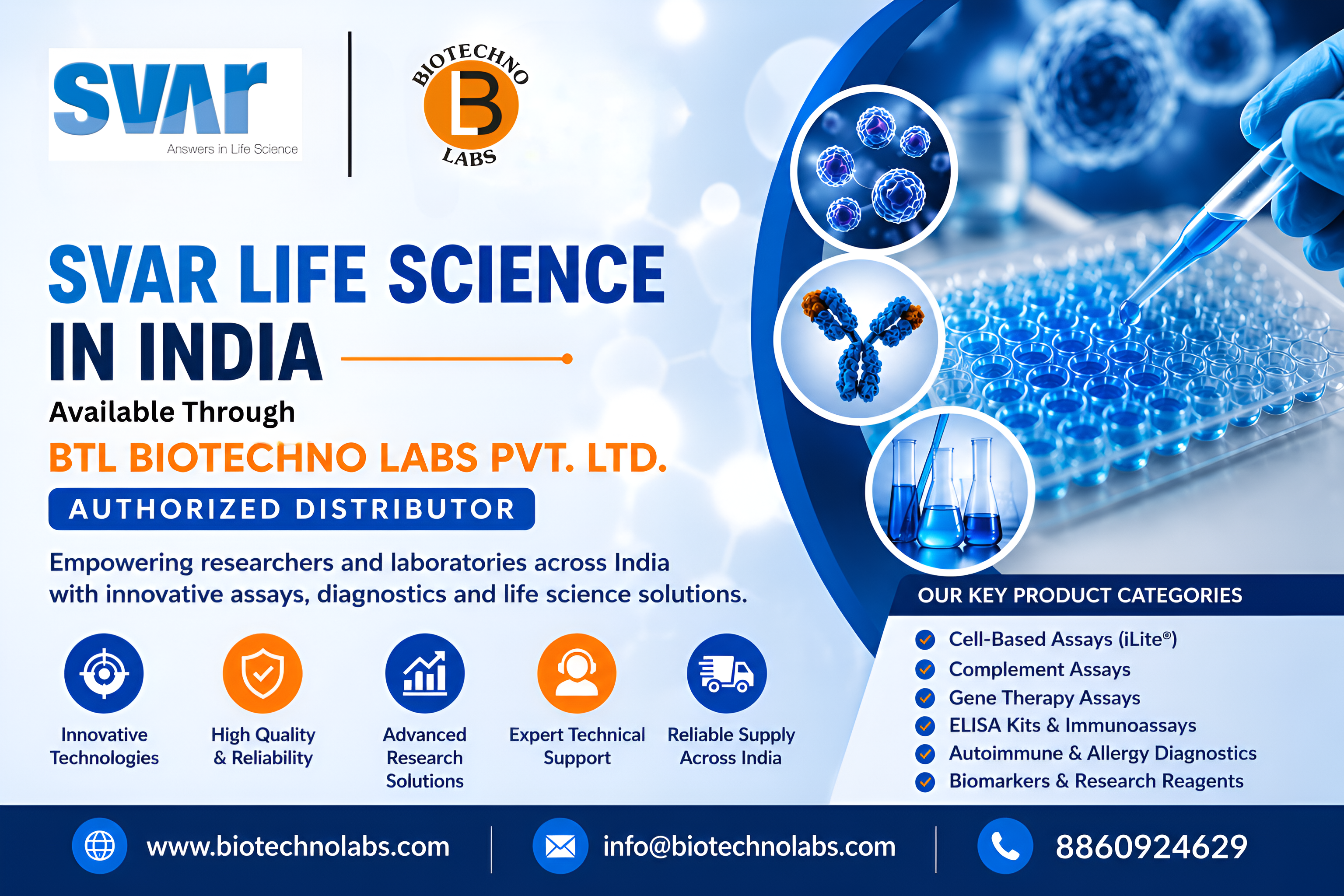 SVAR Life Science Products in India – BTL Biotechno Labs Pvt. Ltd. | Authorized Distributor of SVAR Life Science