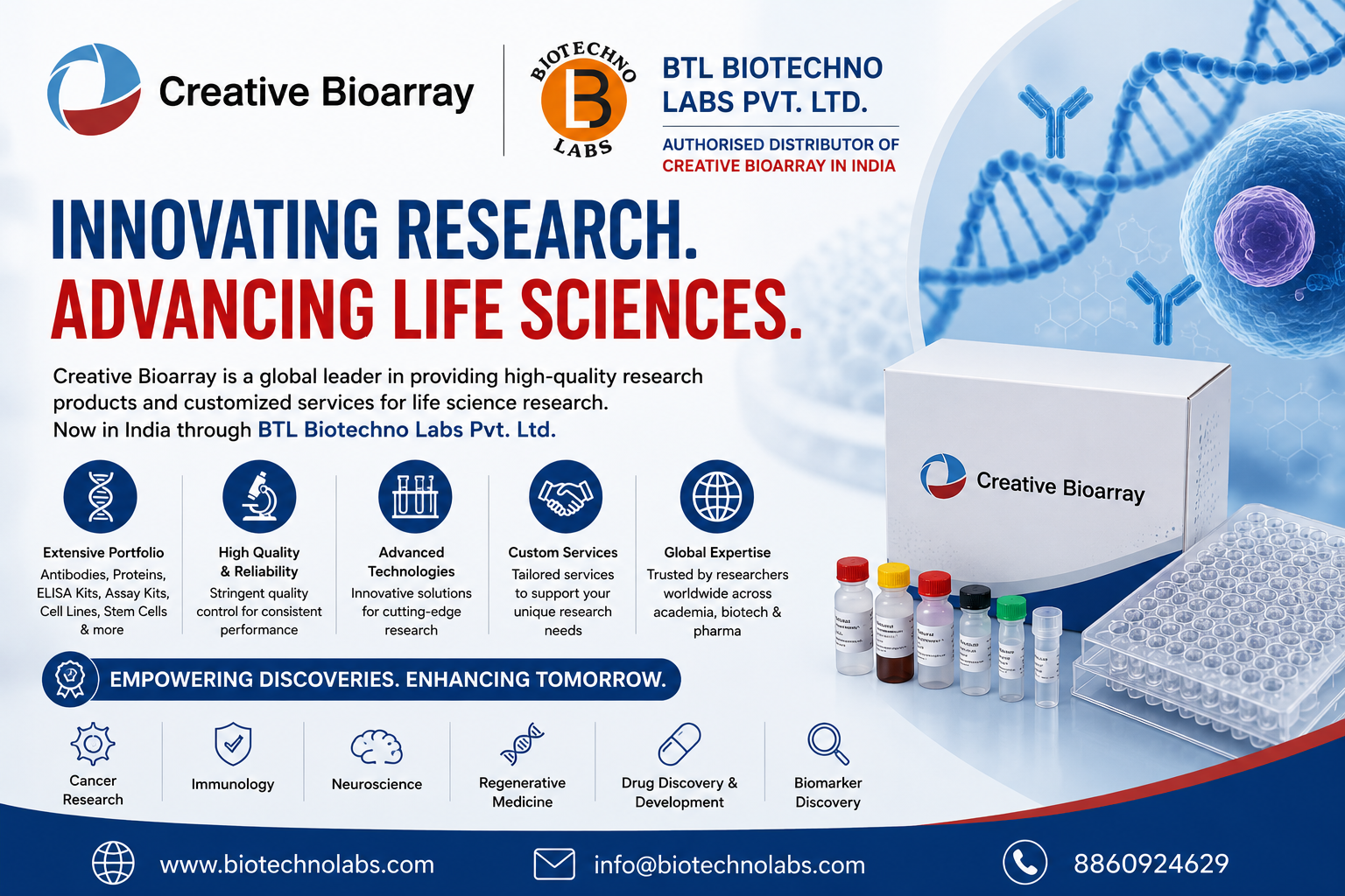 Creative Bioarray Products in India – BTL Biotechno Labs Pvt. Ltd. | Authorized Distributor of Creative Bioarray in India