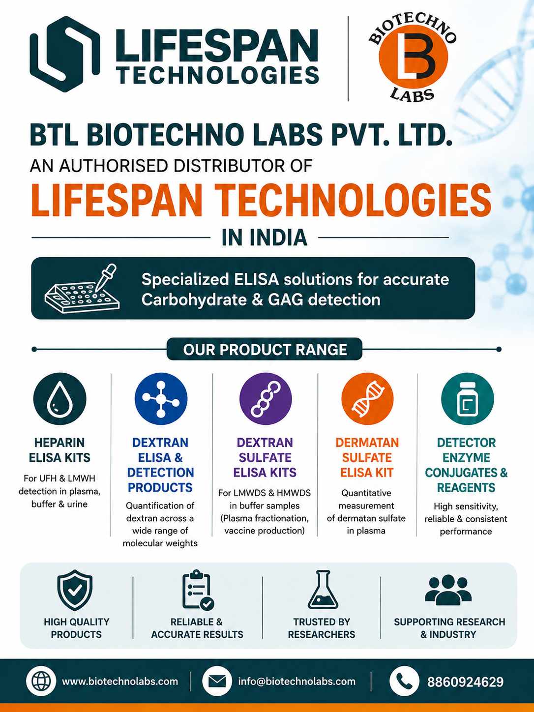 BTL Biotechno Labs Pvt. Ltd. – An Authorised Distributor of Lifespan Technologies in India