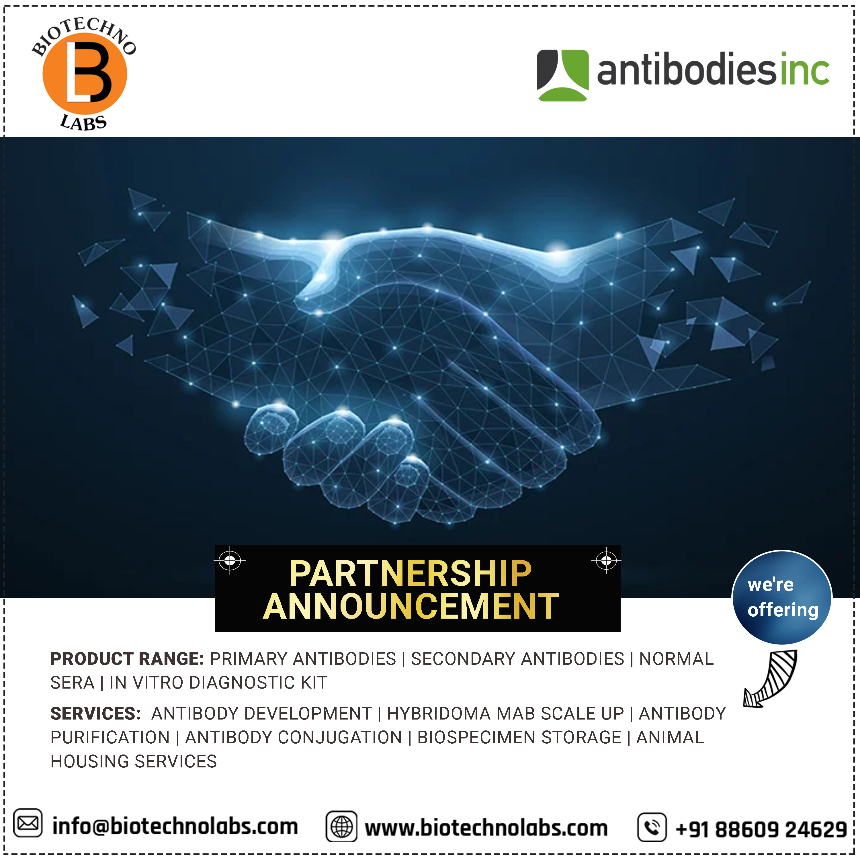 Biotechno Labs have collaborated with Antibodies Incorporated