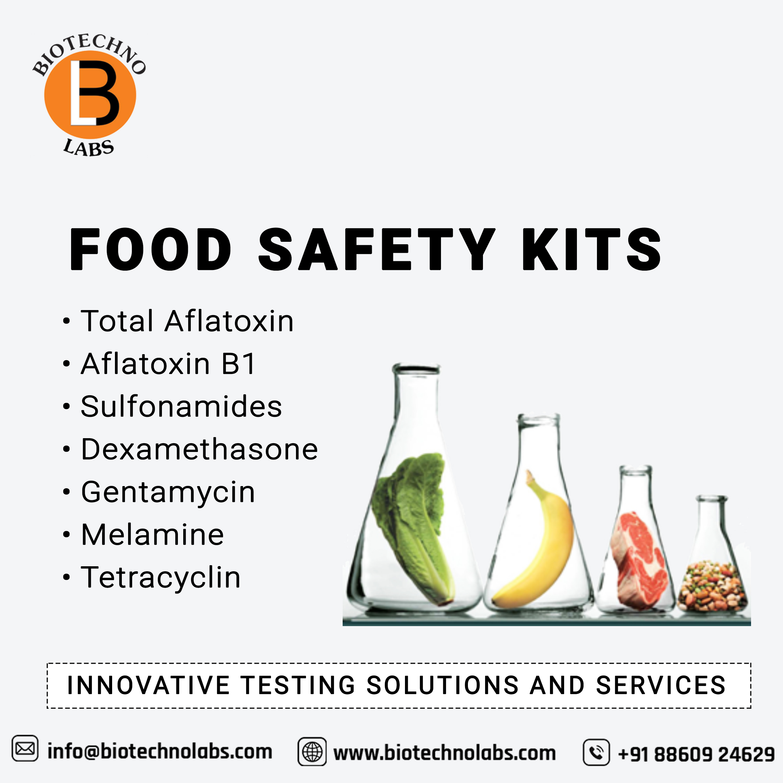 Food Safety Kits Available at Biotechnolabs