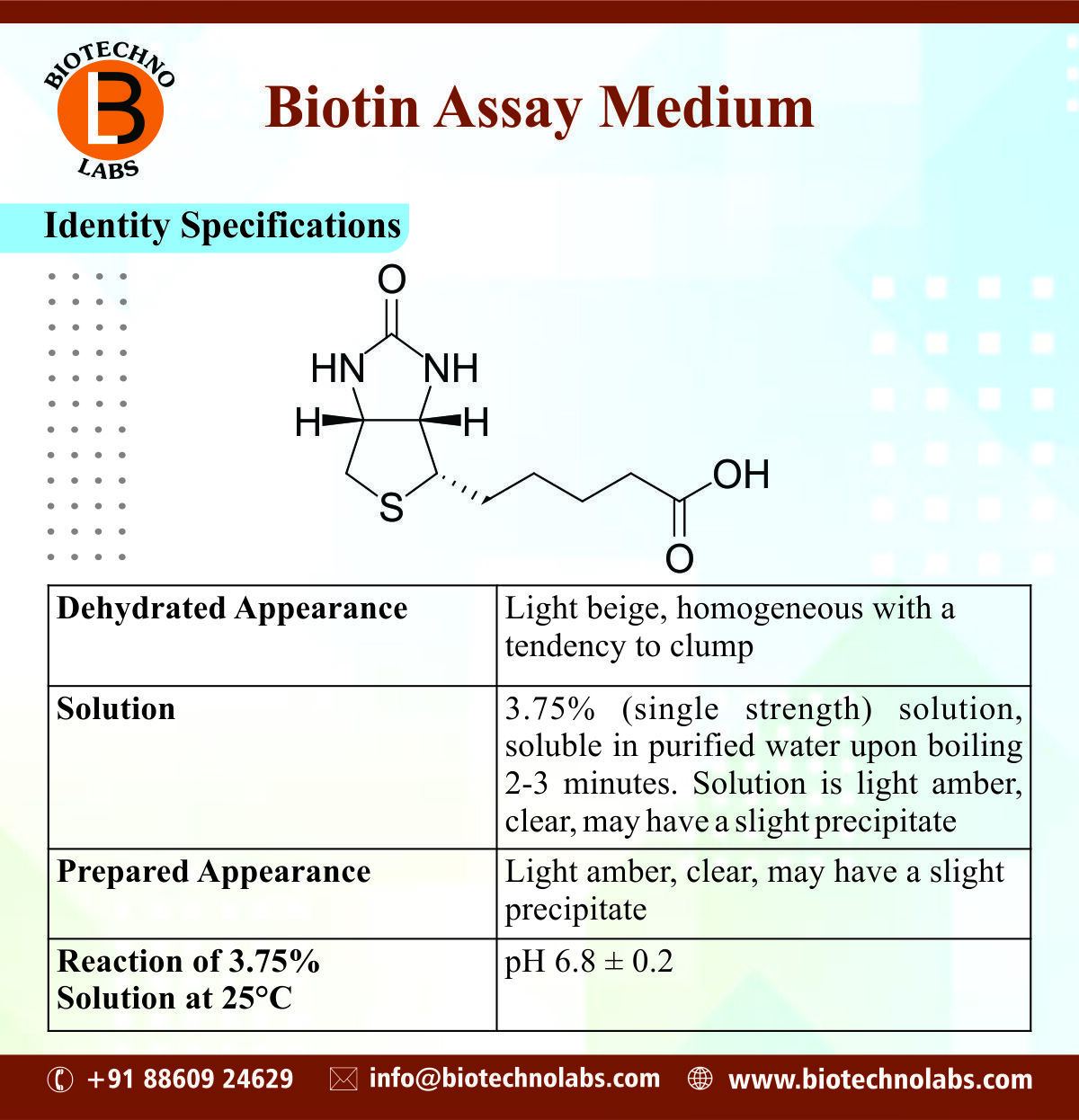 🔬 Biotin Assay Medium – Trusted Quality for Precise Nutritional Analysis 🔍