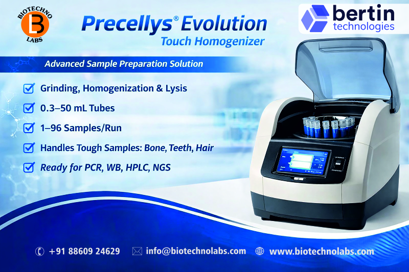 Precellys Evolution Touch Homogenizer Supplier in India-BTL Biotechno Labs Pvt Ltd