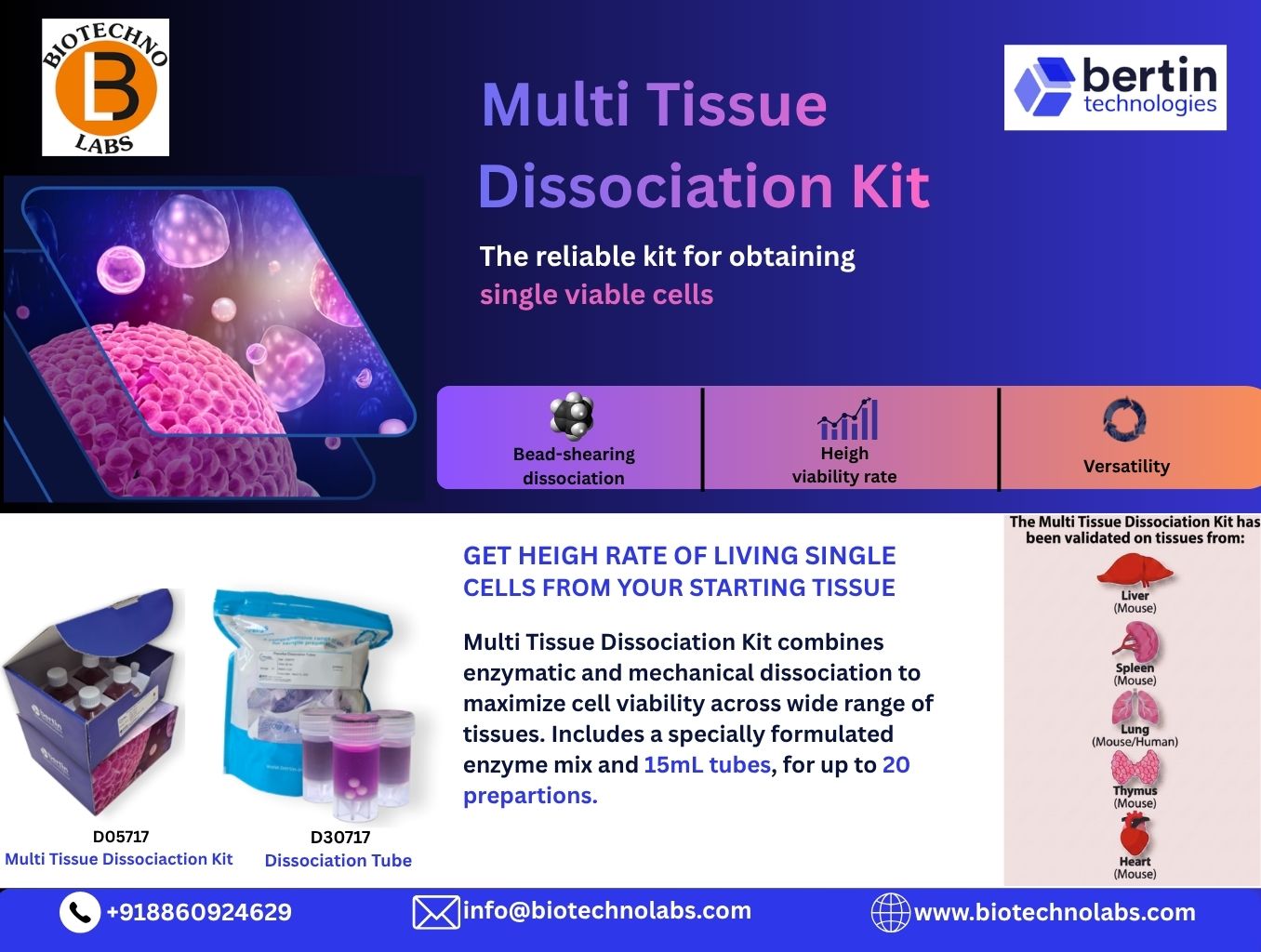 🔬Advanced Tissue Dissociation Solutions by Bertin Technologies | BTL Biotechno Labs India