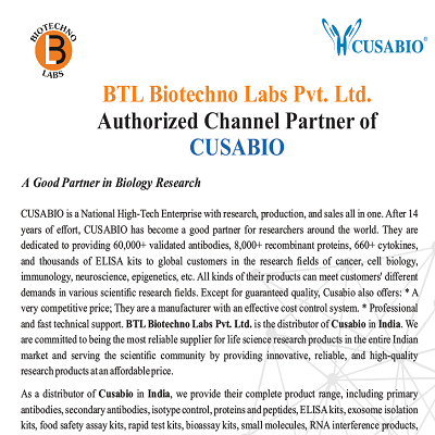 Biotechno Labs Cusabio Brochure.